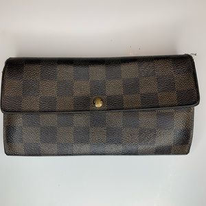 💯Authentic🛍Louis Vuitton🛍Bi-fold Damier Portofeuil Sara Unisex Wallet